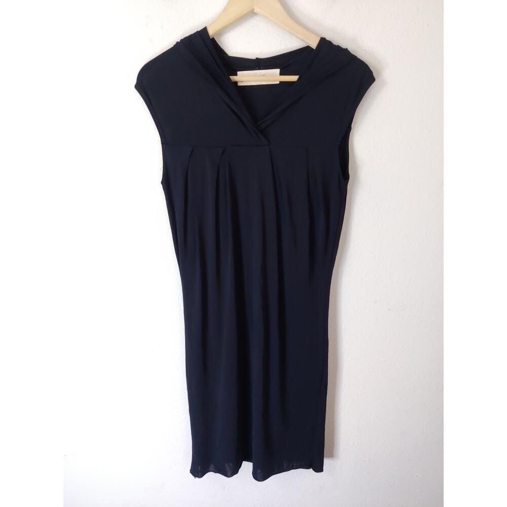 3/$20 Graham & Spencer Black Velvet Cap Sleeve Pullover Hooded Hoodie Dress M